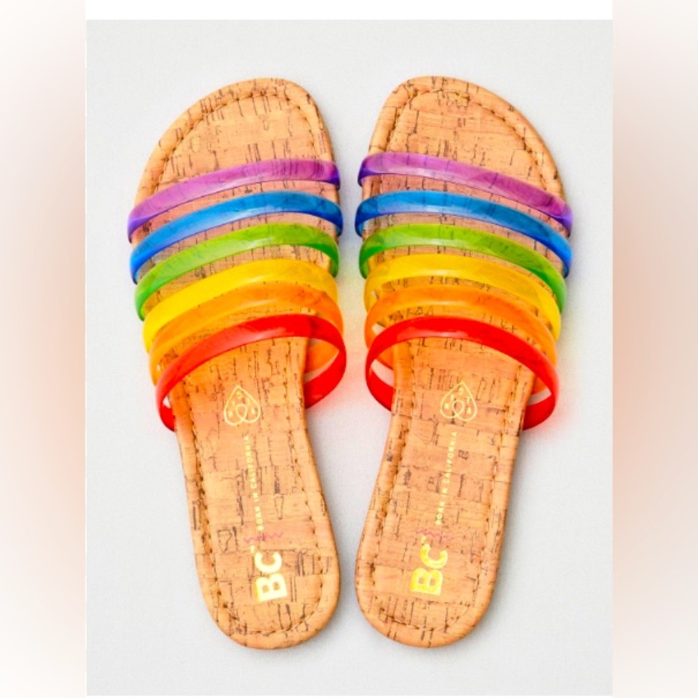 AE BORN IN CALIFORNIA (BC) For You II PRIDE Multi sandal NIB